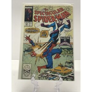 Marvel Comics The Spectacular Spider-Man #144 Nov 1988 Comic Book KG Boomerang